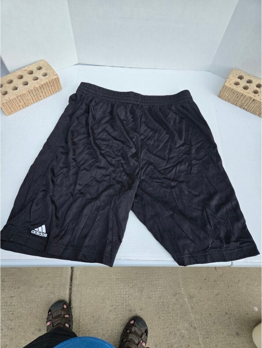 Adidas Men's Black Mesh Athletic Shorts Size Large